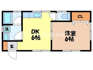 大学病院駅 徒歩8分 1階の物件間取画像